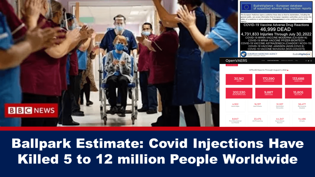 التقدير: تسببت حقن Covid في مقتل ما بين 5 و 12 مليون شخص في جميع أنحاء العالم