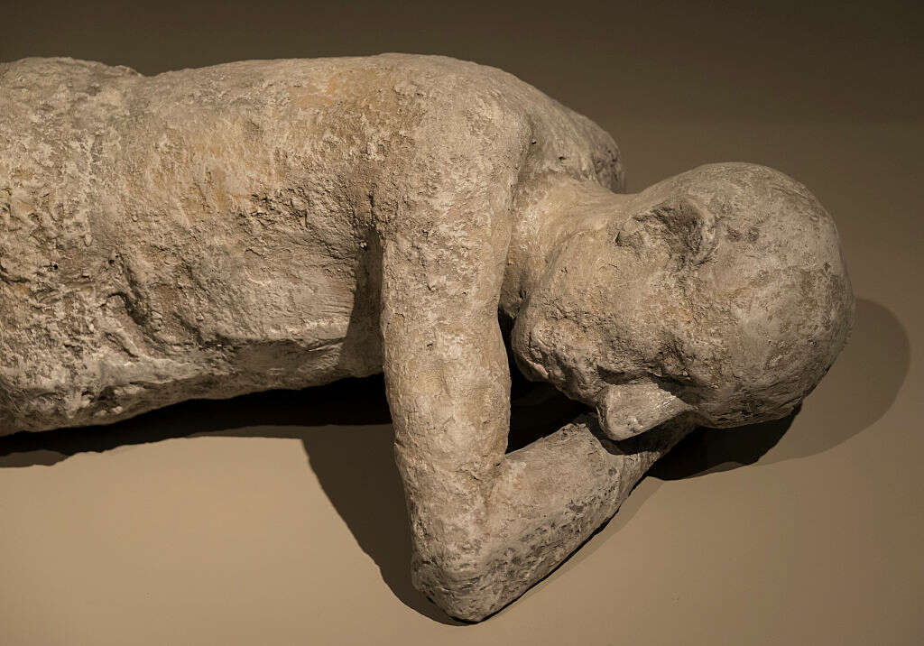 The stone bodies in Pompeii are not actually fossilized human remains