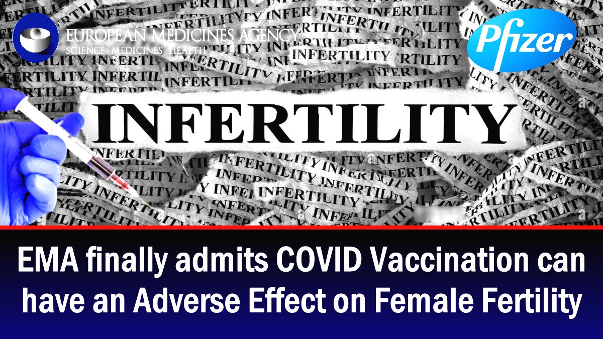 EMA admits that COVID vaccination causes infertility