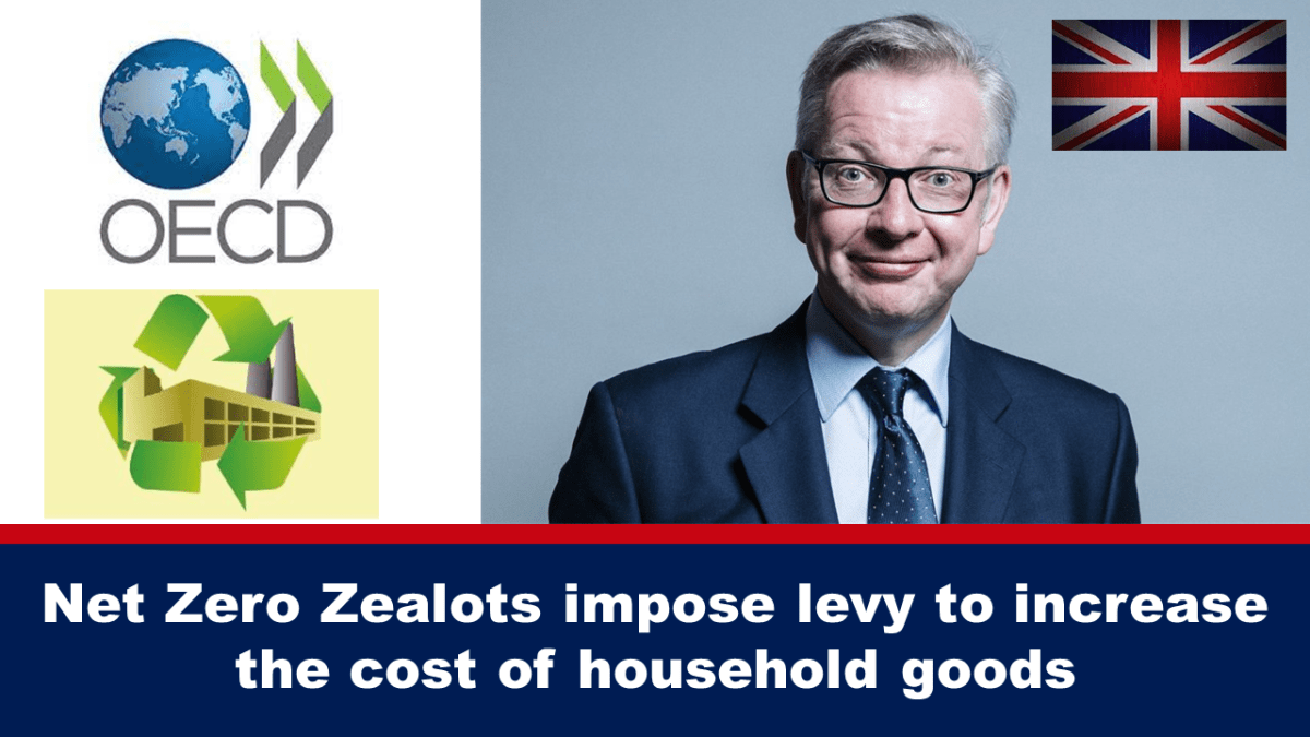 Net Zero zealots levy a tax to increase the price of household goods