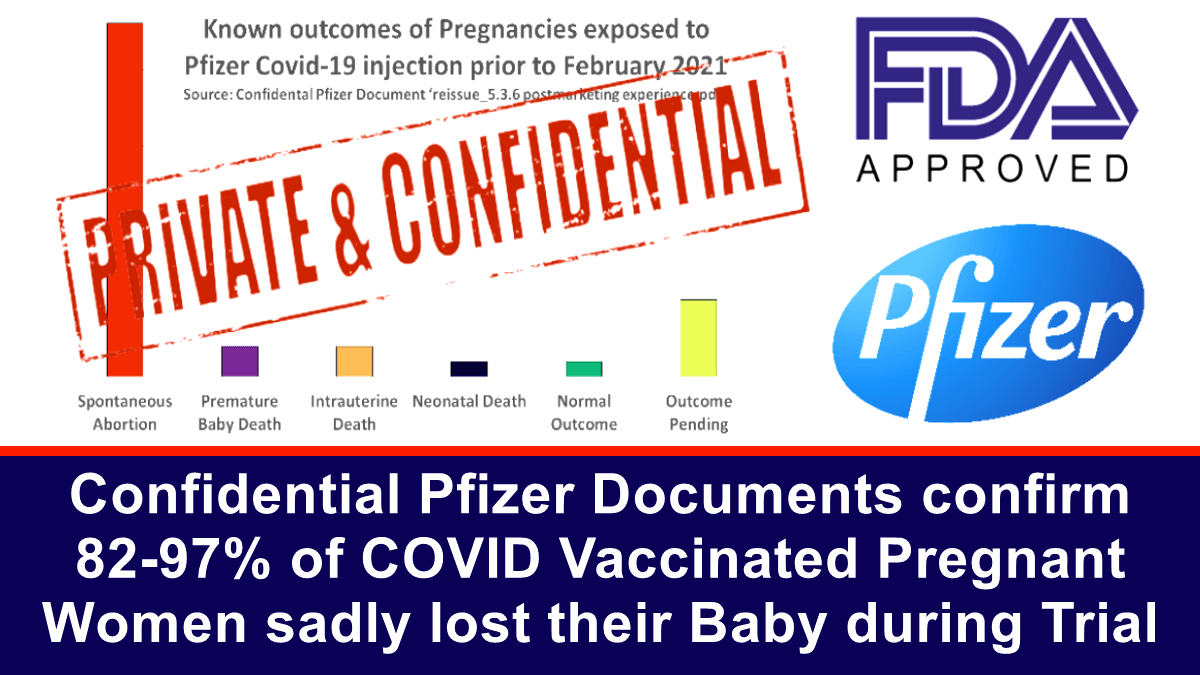 Pfizer : 82 à 97 % des femmes enceintes qui ont reu le vaccin COVID ont perdu leur bb pendant l'tude