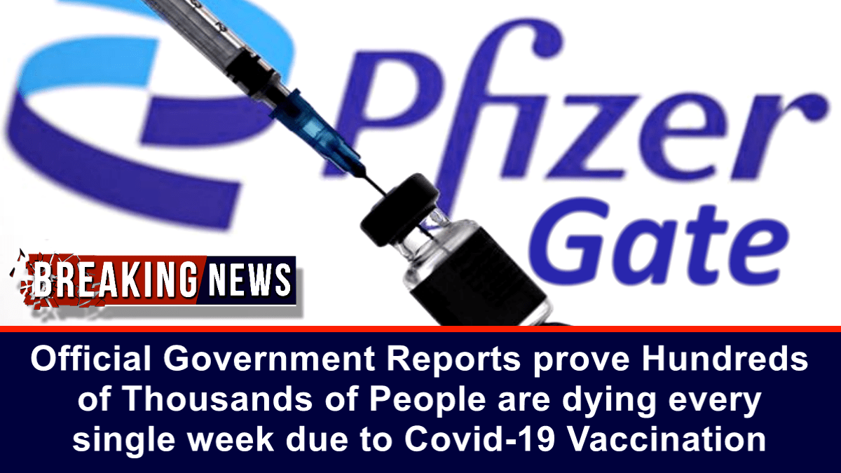 PfizerGate: 공식 정부 보고서에 따르면 매주 수십만 명이 Covid-19 백신으로 사망