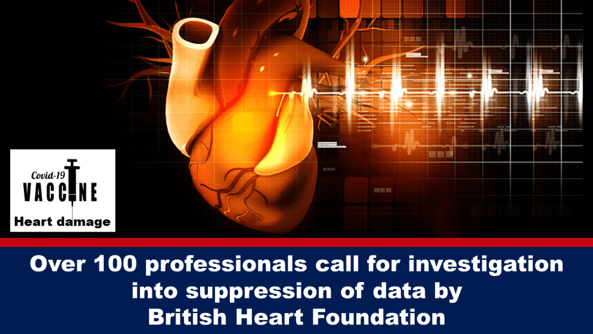 Mahigit 100 eksperto ang humihiling ng imbestigasyon sa data na pinigil ng British Heart Foundation na nagpapatunay na ang mga iniksyon ng COVID ay nakakasira sa puso