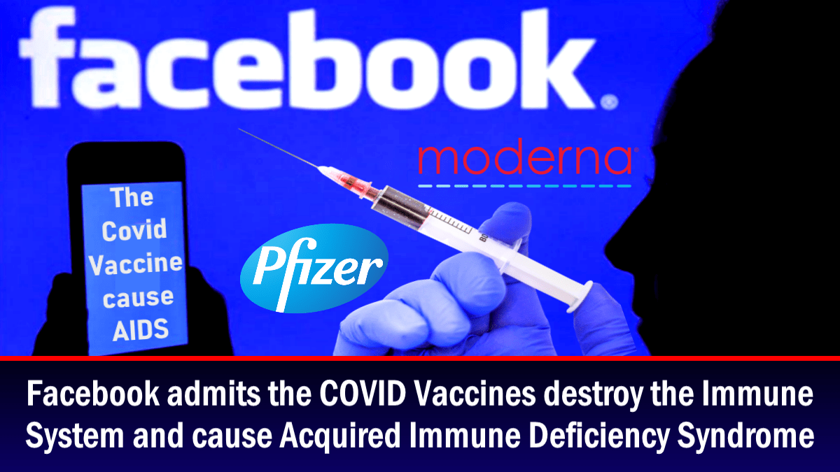 Inamin ng Facebook na ang mga bakuna sa COVID ay sumisira sa immune system at nagdudulot ng bagong uri ng AIDS Inamin ng Facebook na ang mga bakuna sa COVID ay sumisira sa immune system at nagdudulot ng bagong uri ng AIDS