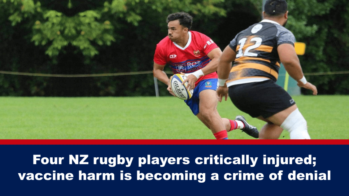 Apat na manlalaro ng rugby sa New Zealand ang malubhang nasugatan;  ang pinsala sa bakuna ay nagiging krimen ng pagtanggi
