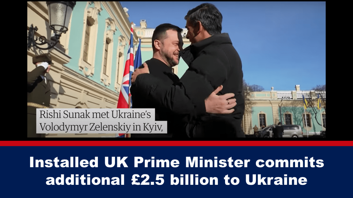 นายกรัฐมนตรีอังกฤษที่เข้ามาเสนอเงินเพิ่มอีก 2.5 พันล้านปอนด์แก่ยูเครน
