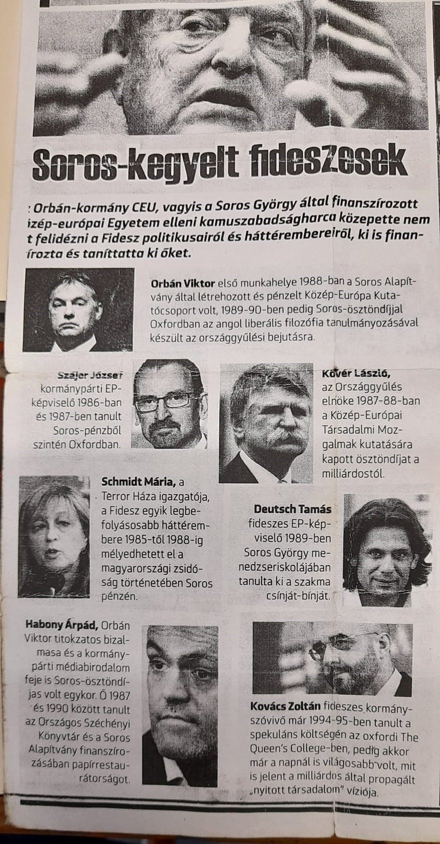 Soros, Fidesz'i affetti