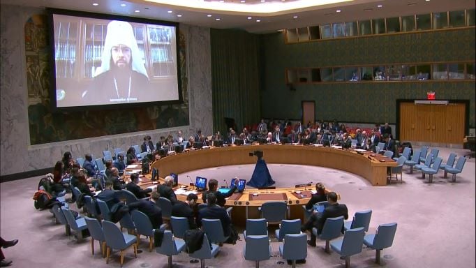 东正教主教在联合国安理会谴责乌克兰的罪行